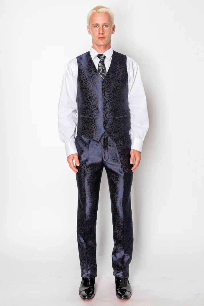 8033-DESIGN PURPLE-TUXEDO-SLIM-3PC-SIZE 34S-46S & 34R-56R & 38L-56L