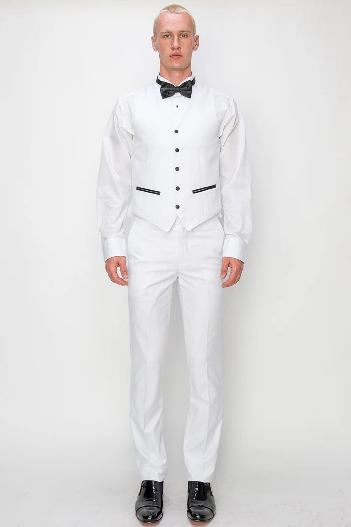 8745-WHITE-TUXEDO-SLIM-3PC-SIZE 34S-46S & 34R-56R & 38L-56L