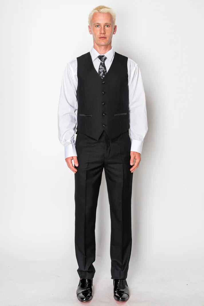 2645-BLACK-TUXEDO-SLIM-3PC-SIZE 34S-46S & 34R-56R & 38L-56L