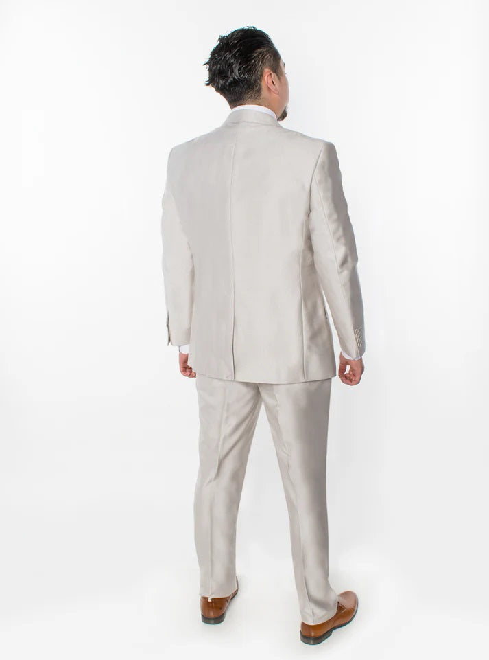 1889-TEXTURED CHAMPAGE-SLIM-3PC-SIZE 34S-46S & 34R-56R & 38L-56L