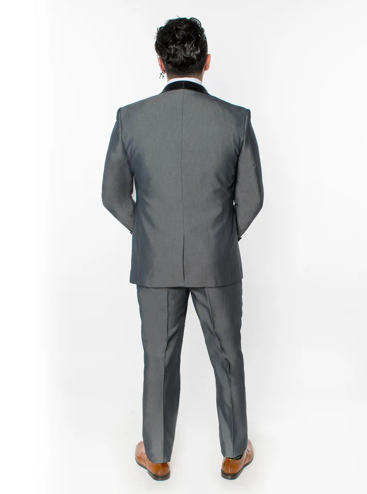 2645-GRAY-TUXEDO-SLIM-3PC-SIZE 34S-46S & 34R-56R & 38L-56L
