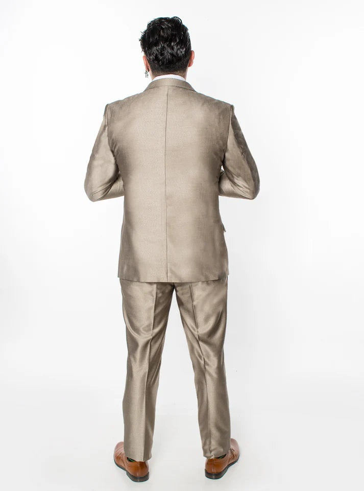 1889-SHINY BEIGE-SLIM-3PC-SIZE 34S-46S & 34R-56R & 38L-56L