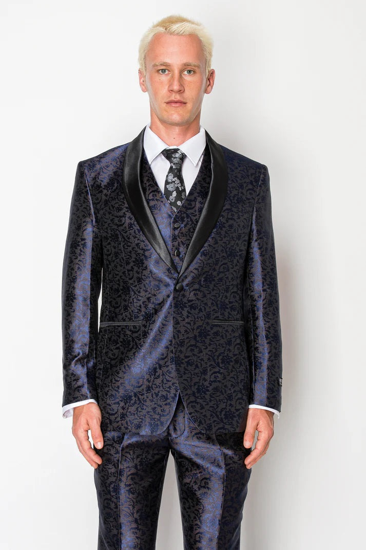 8033-DESIGN PURPLE-TUXEDO-SLIM-3PC-SIZE 34S-46S & 34R-56R & 38L-56L