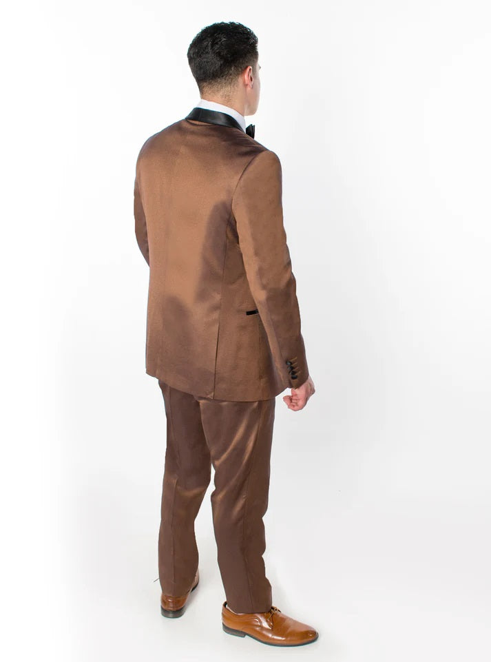 2645-BROWN-TUXEDO-SLIM-3PC-SIZE 34S-46S & 34R-56R & 38L-56L
