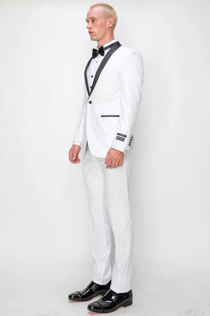 8745-WHITE-TUXEDO-SLIM-3PC-SIZE 34S-46S & 34R-56R & 38L-56L