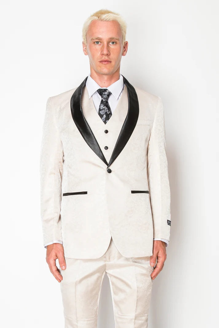 8033-OFF WHITE-TUXEDO-SLIM-3PC-SIZE 34S-46S & 34R-56R & 38L-56L