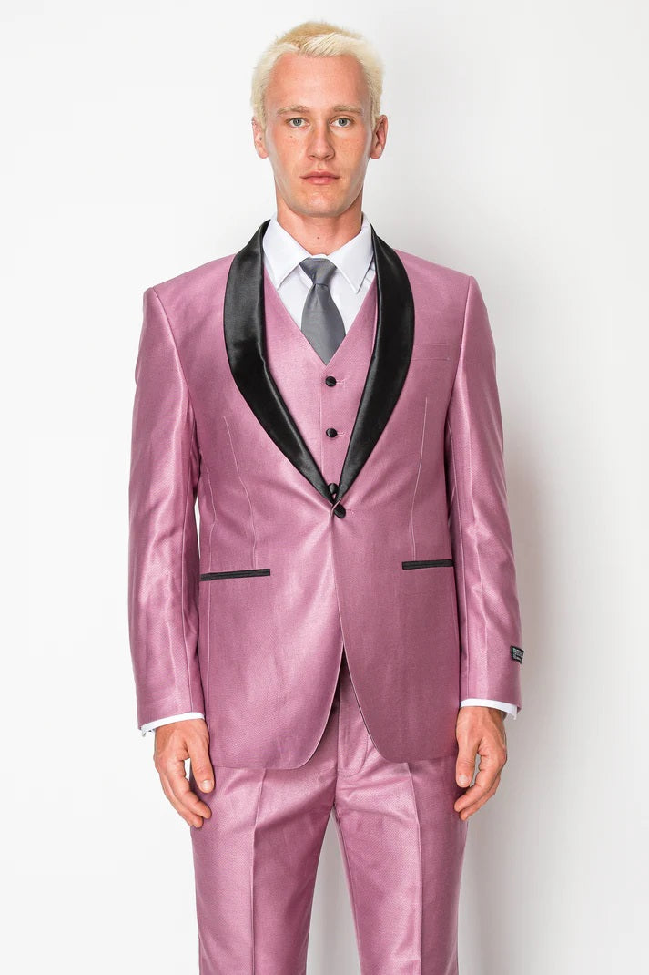 1889-PINK-TUXEDO-3PC-SIZE 34S-46S & 34R-56R & 38L-56L