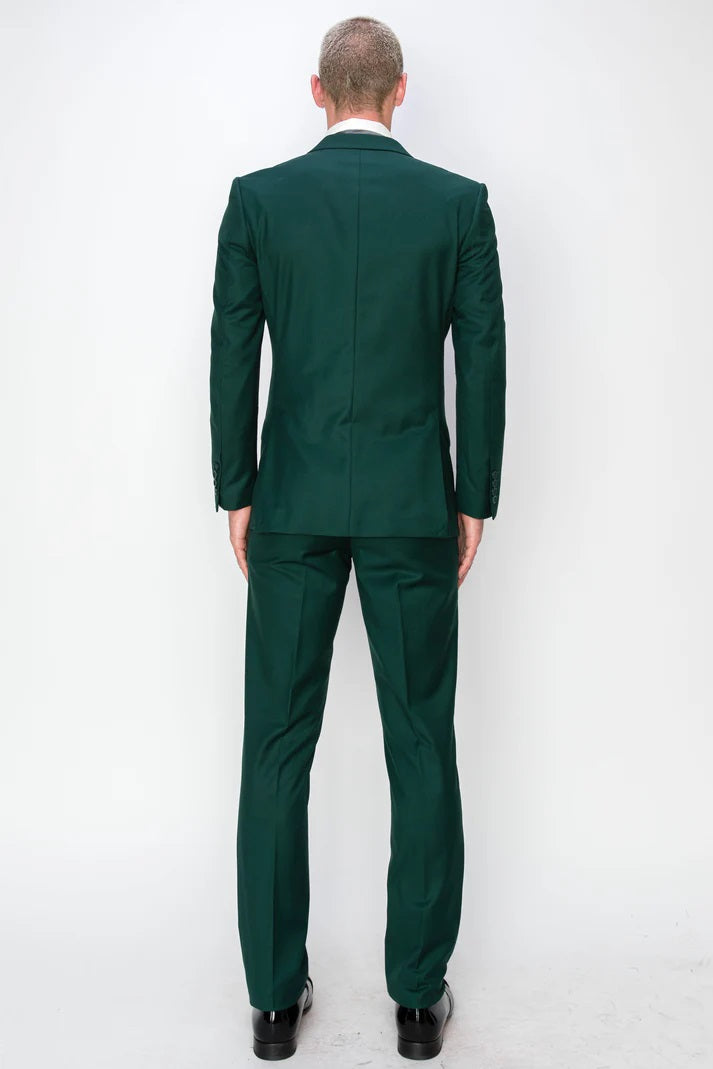 8745-FOREST GREEN-SLIM FIT-3PC-SIZE 34S-46S & 34R-56R & 38L-56L