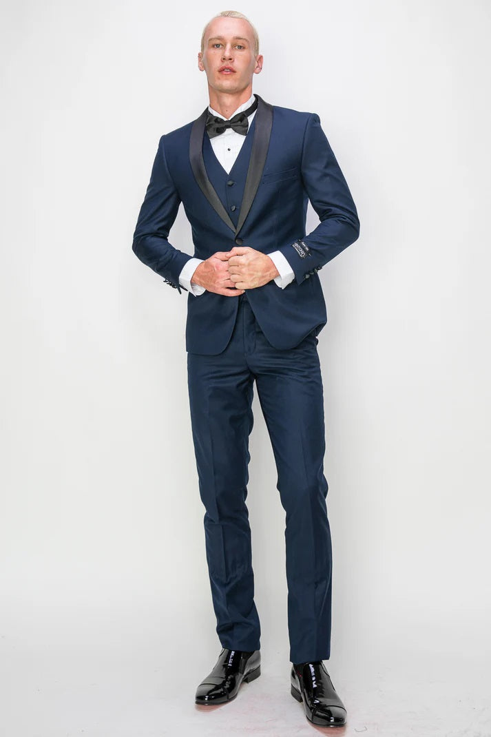 8745-NAVY-TUXEDO-SLIM-3PC-SIZE 34S-46S & 34R-56R & 38L-56L