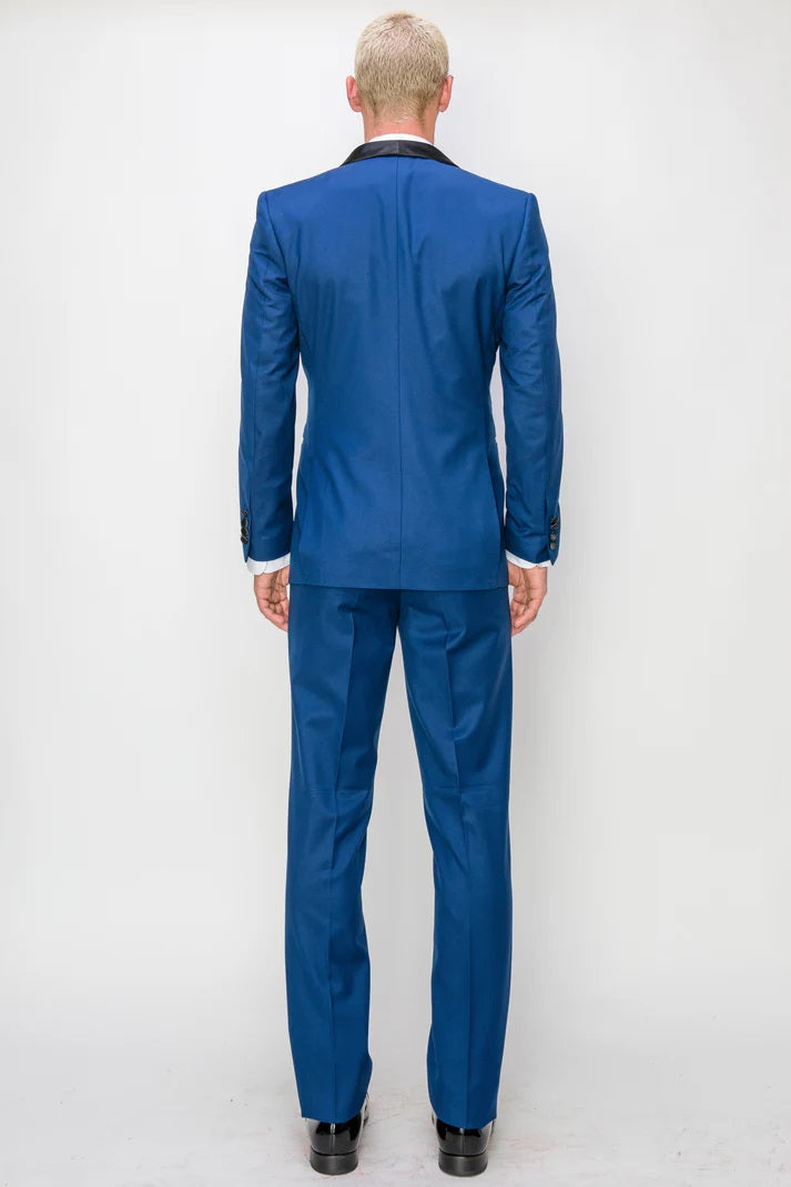 8745-FRENCH BLUE-TUXEDO-SLIM-3PC-SIZE 34S-46S & 34R-56R & 38L-56L