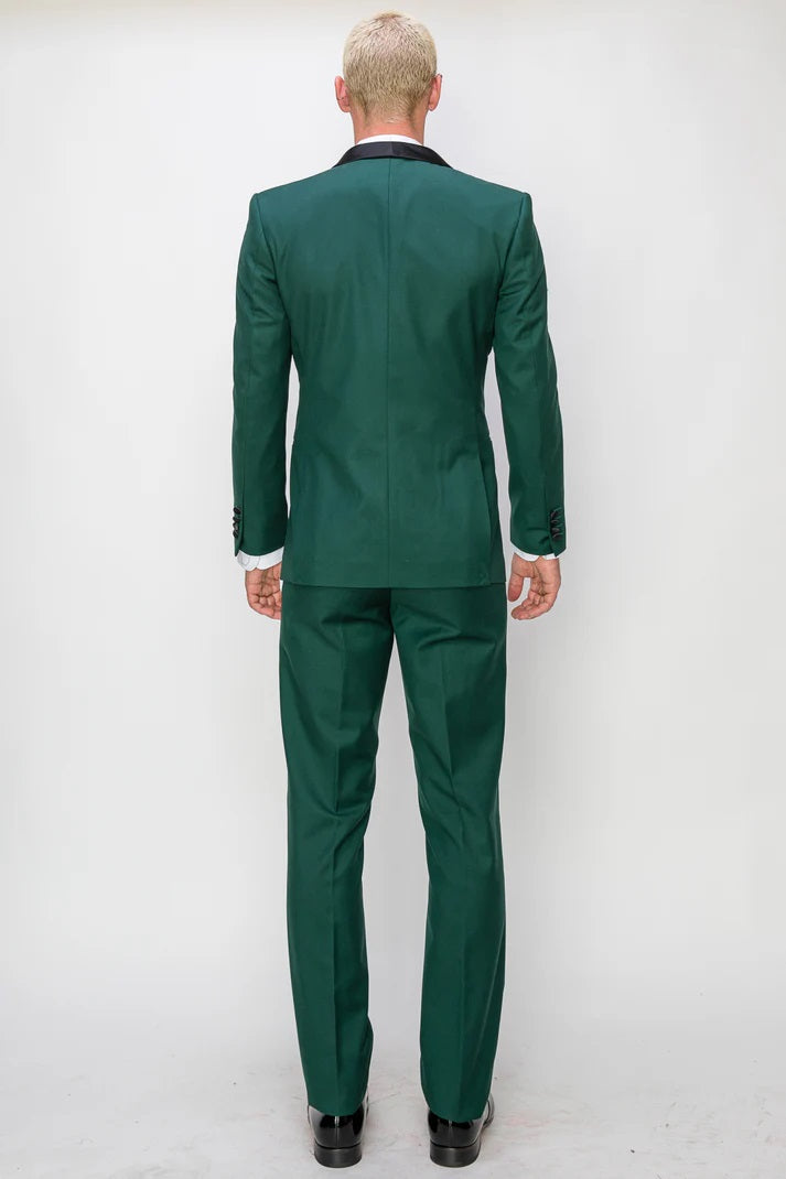 8745-HUNTER GREEN-TUXEDO-3PC-SIZE 34S-46S & 34R-56R & 38L-56L
