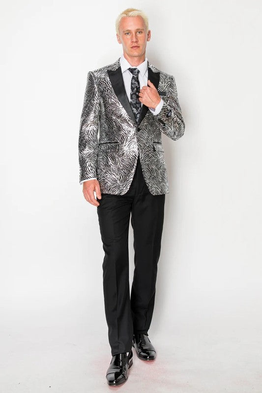 5880-BLAZER-TUX-SILVER-ZEBRE-SIZE 34-56