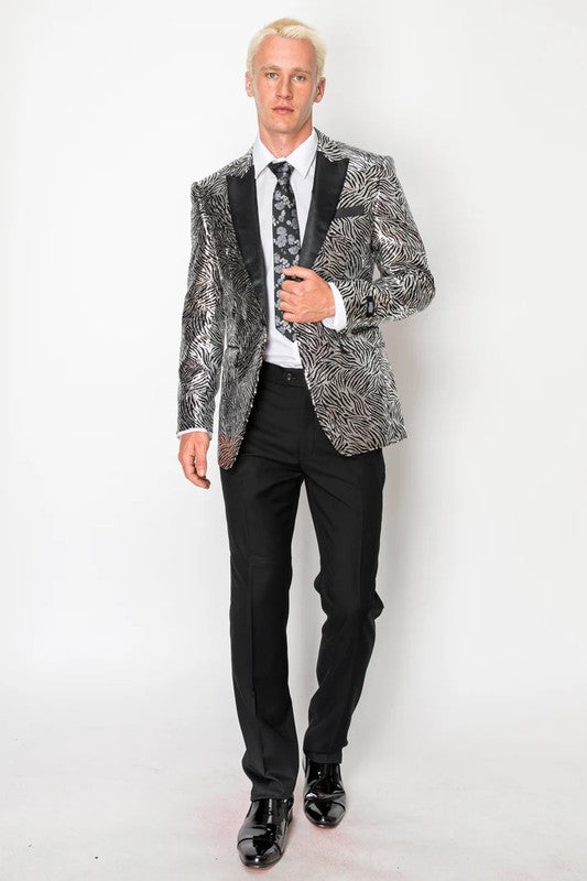 5880-BLAZER-TUX-SILVER-ZEBRE-SIZE 34-56