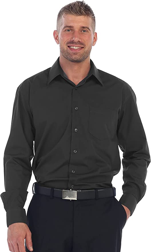 Men's Long Sleeve Solid Dress Shirt