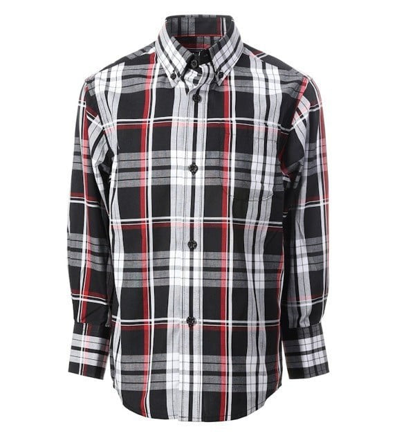 LS-82 PLAID LONG SLEEVE - 7 COLORS ( GROUP 1 ) SIZE 4-18