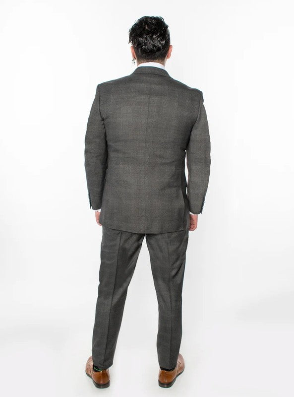 7307-GRAY-CHECKER-3PC-SLIM SIZE 34S-46S & 34R-56R & 38L-56L