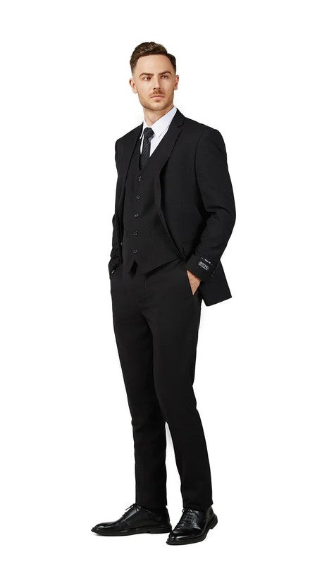 8745-CLASSIC-FIT-BLACK-3PCS-LONG-SIZE34S-46S & 34R-56R & 38L-56L