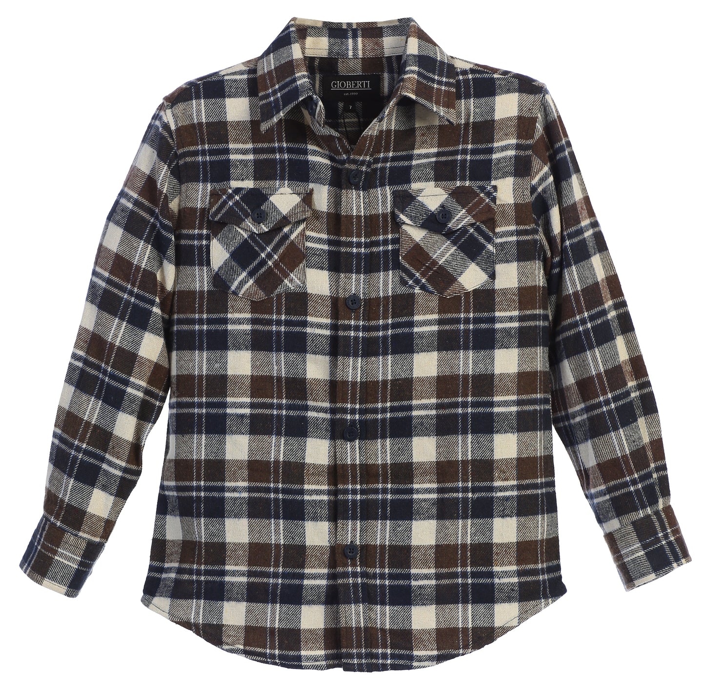 LS-82F Boy's Long Sleeve Flannel Shirt