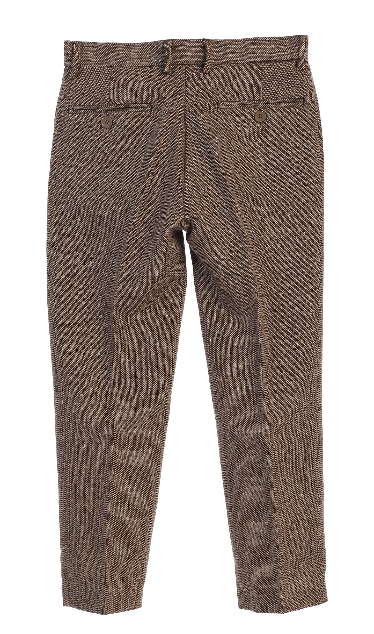 Boys 2 Piece Tweed Plaid Vest and Pants Set