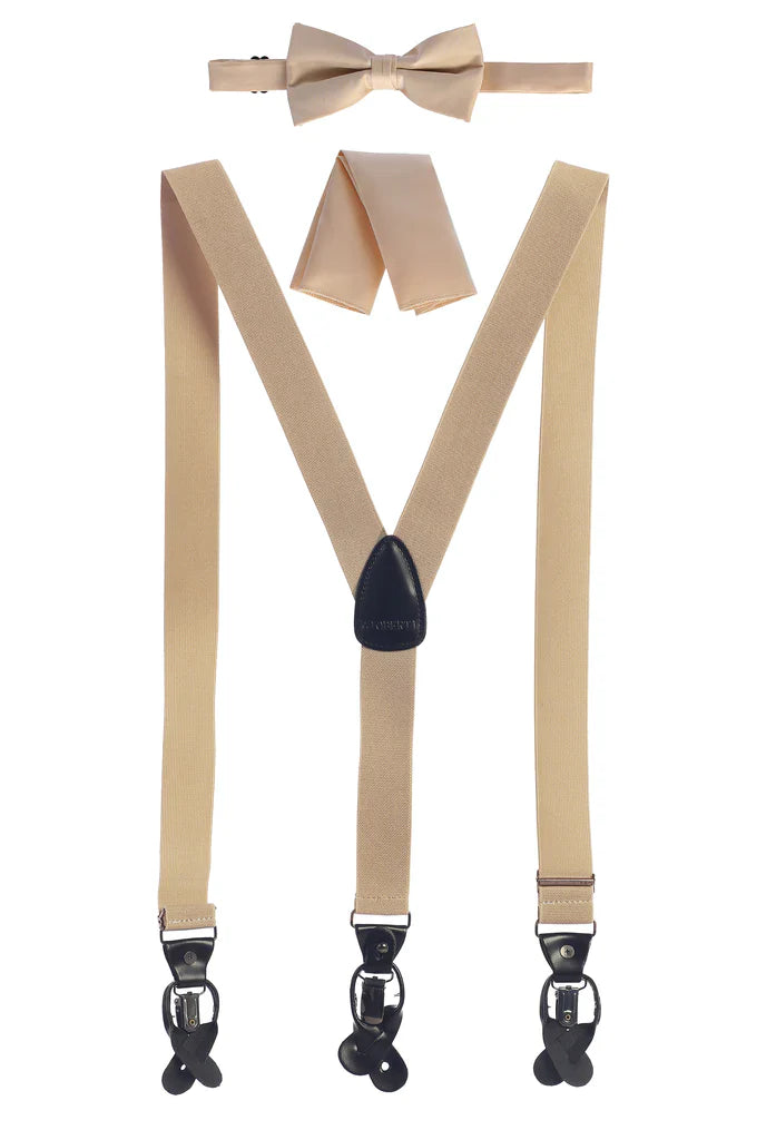 SUSM3 Men's Convertible Suspenders Set