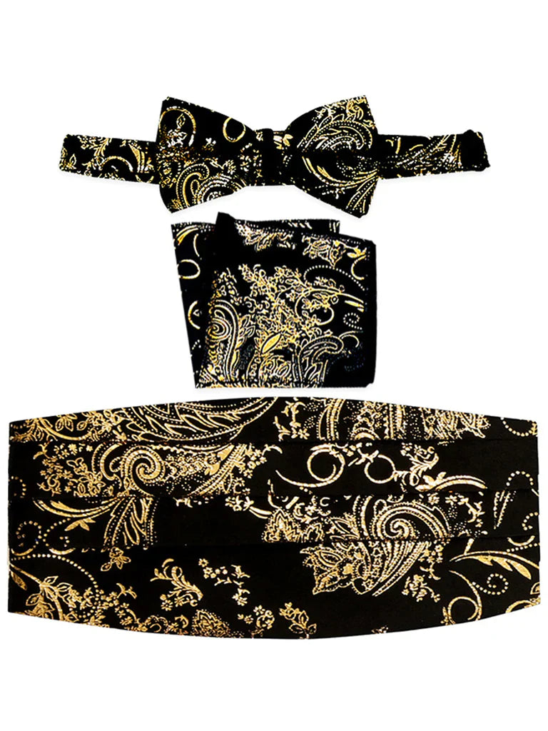 CM-93P MEN'S ADJUSTABLE PAISLEY CUMMERBUND SET