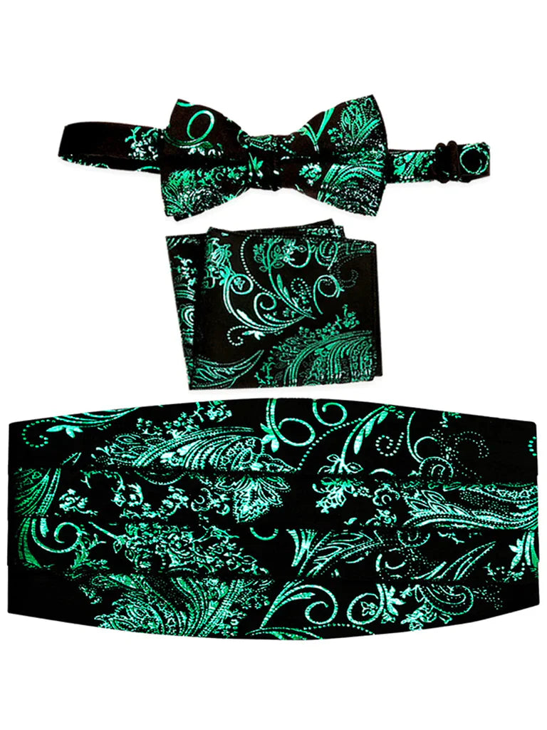 CM-93P MEN'S ADJUSTABLE PAISLEY CUMMERBUND SET
