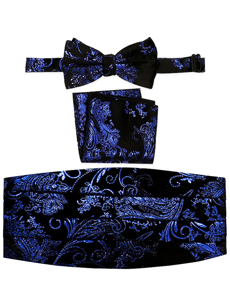 CM-93P MEN'S ADJUSTABLE PAISLEY CUMMERBUND SET