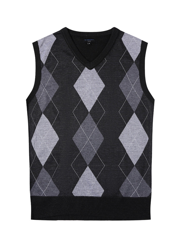 SW-920 Men's Super Soft Diamond Knitted Sleeveless Vest
