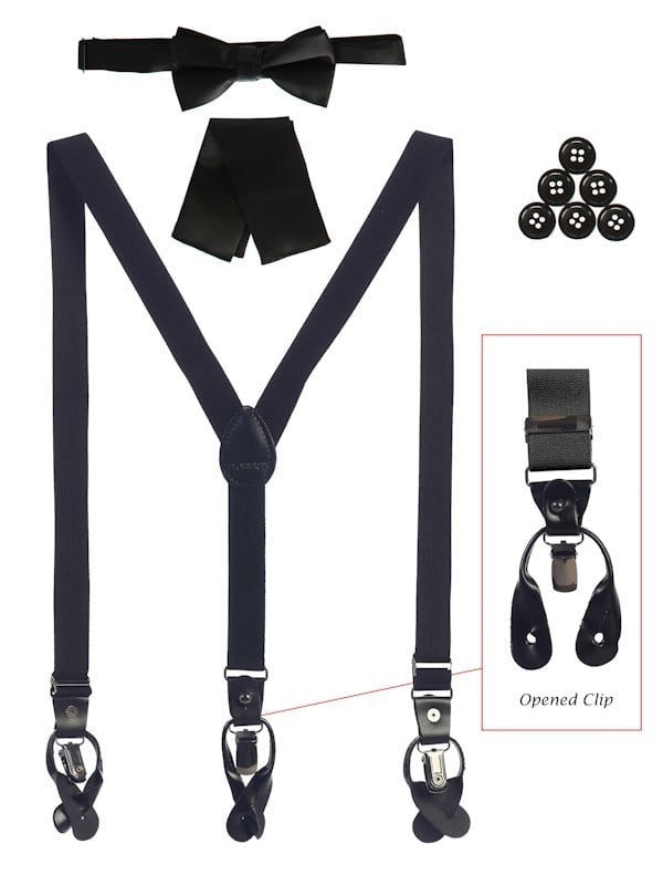 SUSK3 Y-back style Convertible Suspender - 7 COLORS - SIZE 8-18