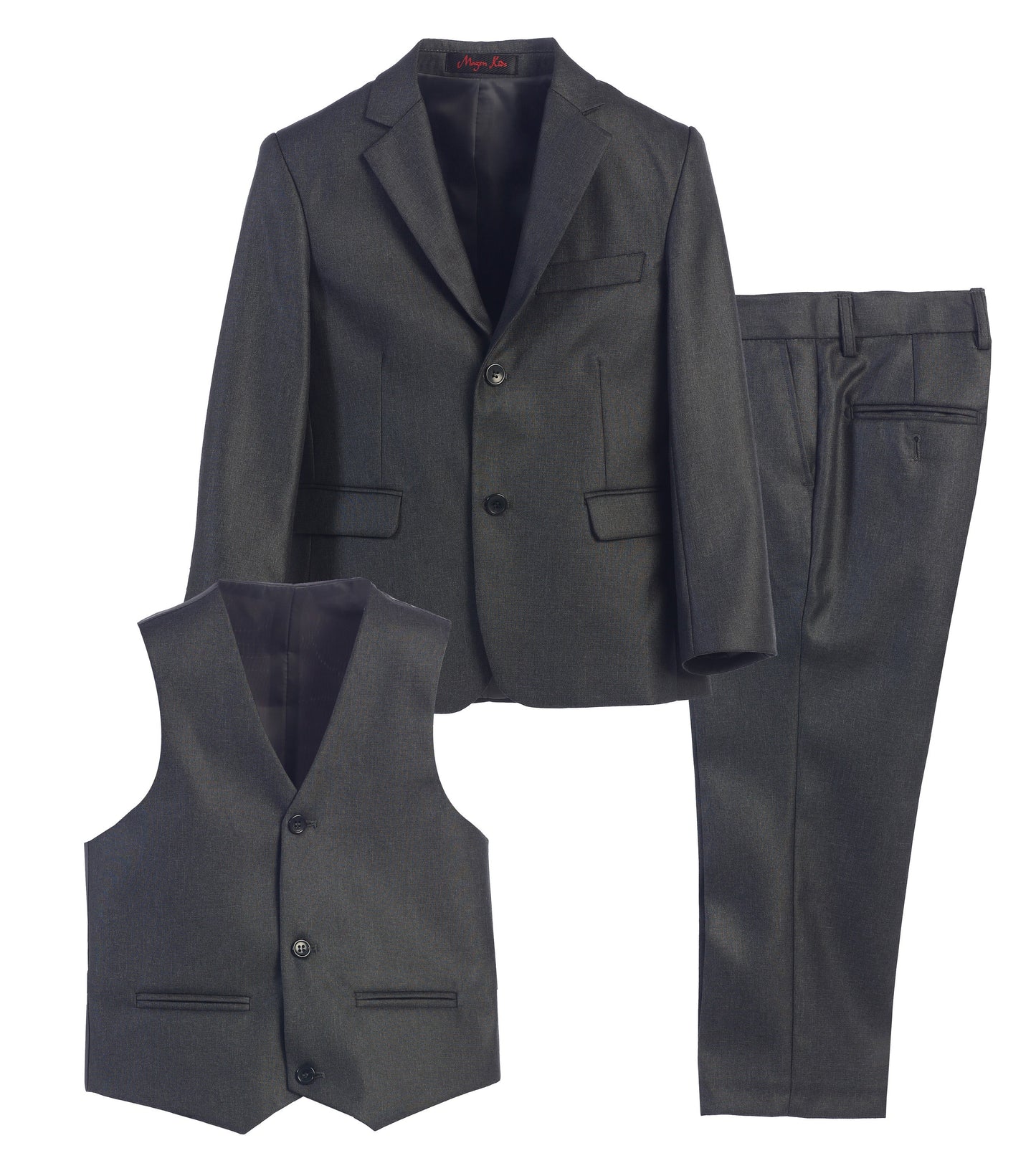 ST-27 Boys formal Charcoal SLIM FIT suit (7 pcs)