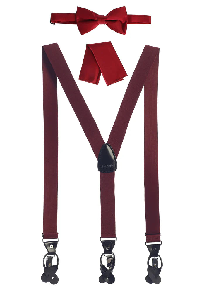 SUSM3 Men's Convertible Suspenders Set
