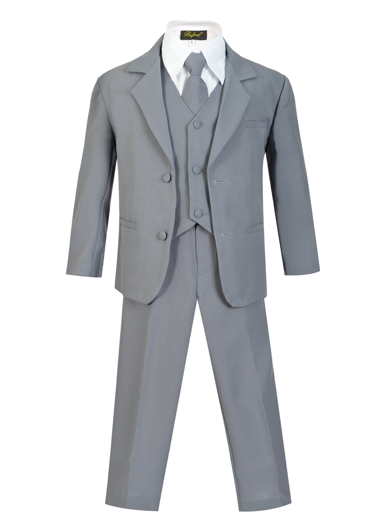 BY-013 Boys formal tuxedo with tie (5 pcs) BLACK-NAVY-WHITE-KHAKI-GRAY-CHARCOAL