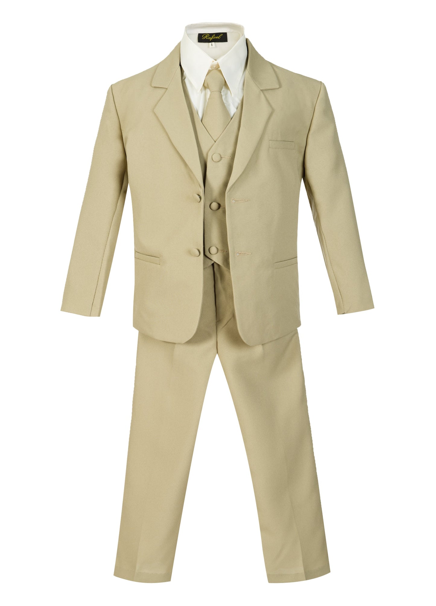 BY-013 Boys formal tuxedo with tie (5 pcs) BLACK-NAVY-WHITE-KHAKI-GRAY-CHARCOAL