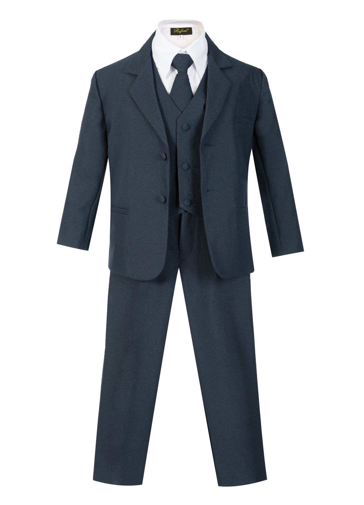 BY-013 Boys formal tuxedo with tie (5 pcs) BLACK-NAVY-WHITE-KHAKI-GRAY-CHARCOAL