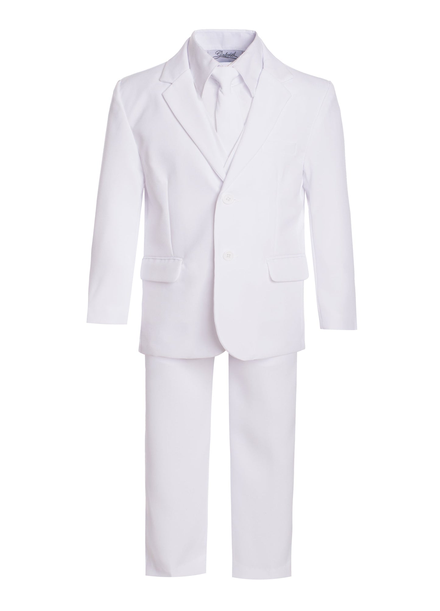BY-018 Boys formal tuxedo with tie (5 pcs) GRAY-BLACK-NAVY-KHAKI-WHITE