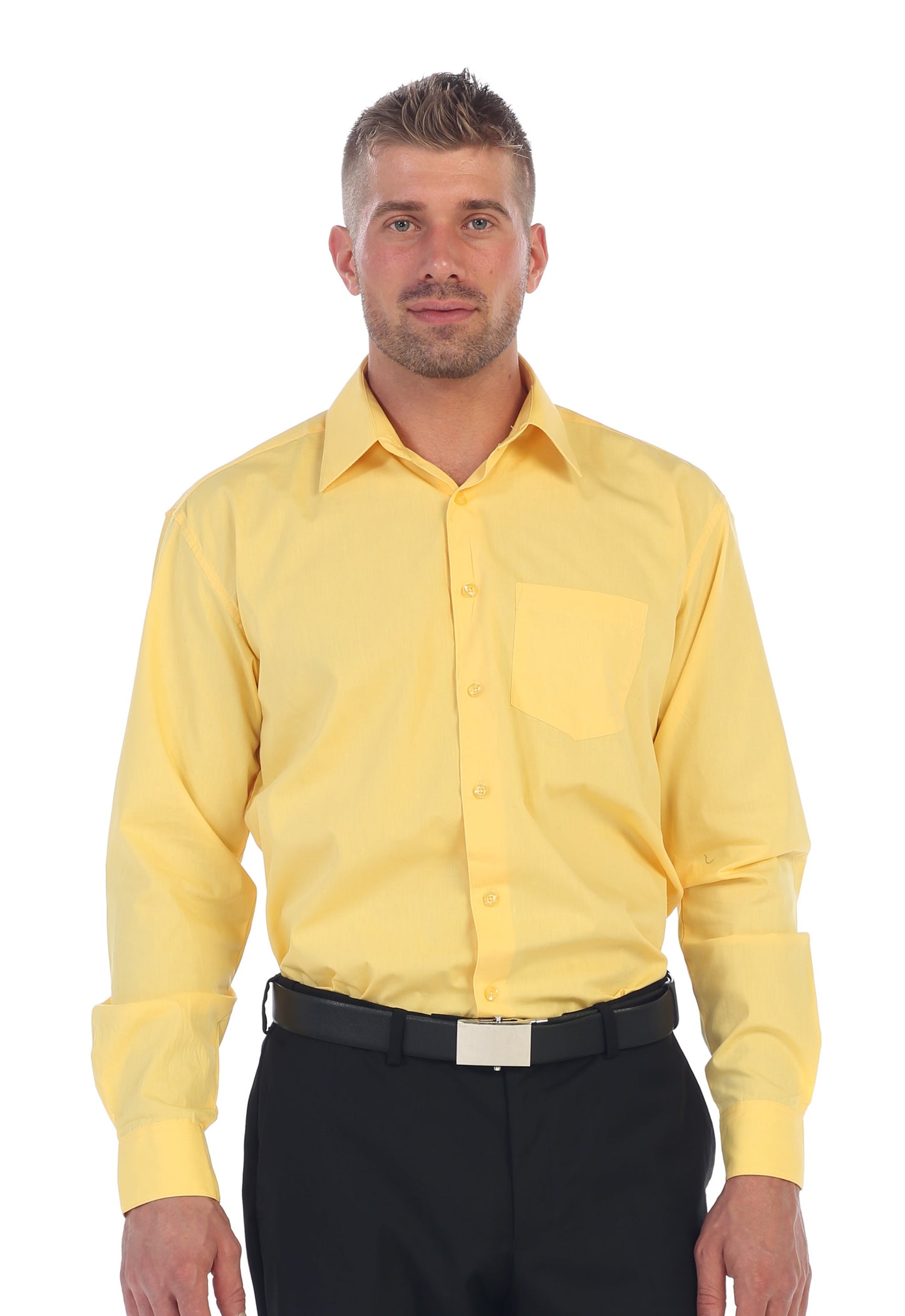 Men's Long Sleeve Solid Dress Shirt