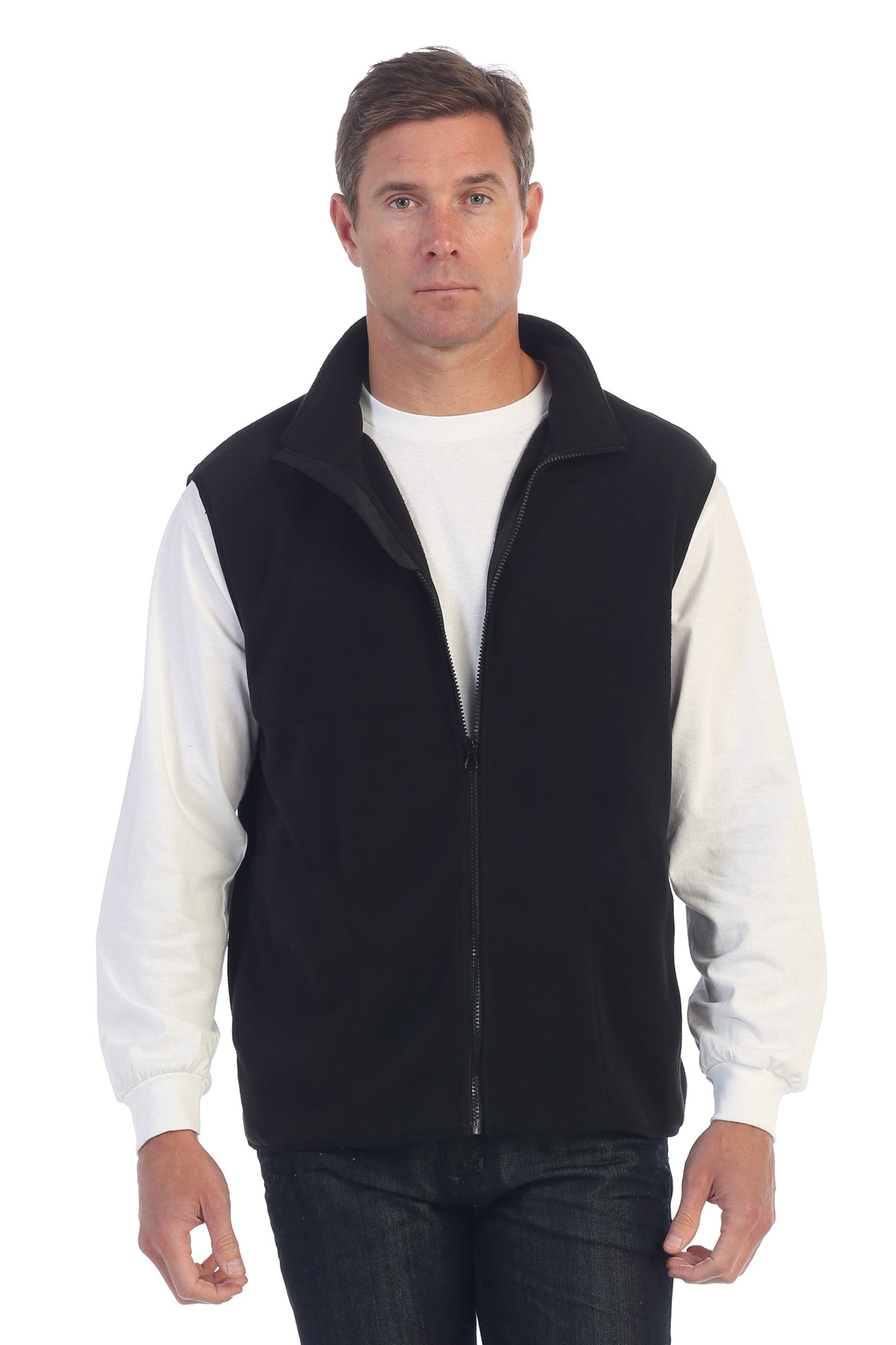FV-903 Men's Full Zipper Polar Fleece Vest