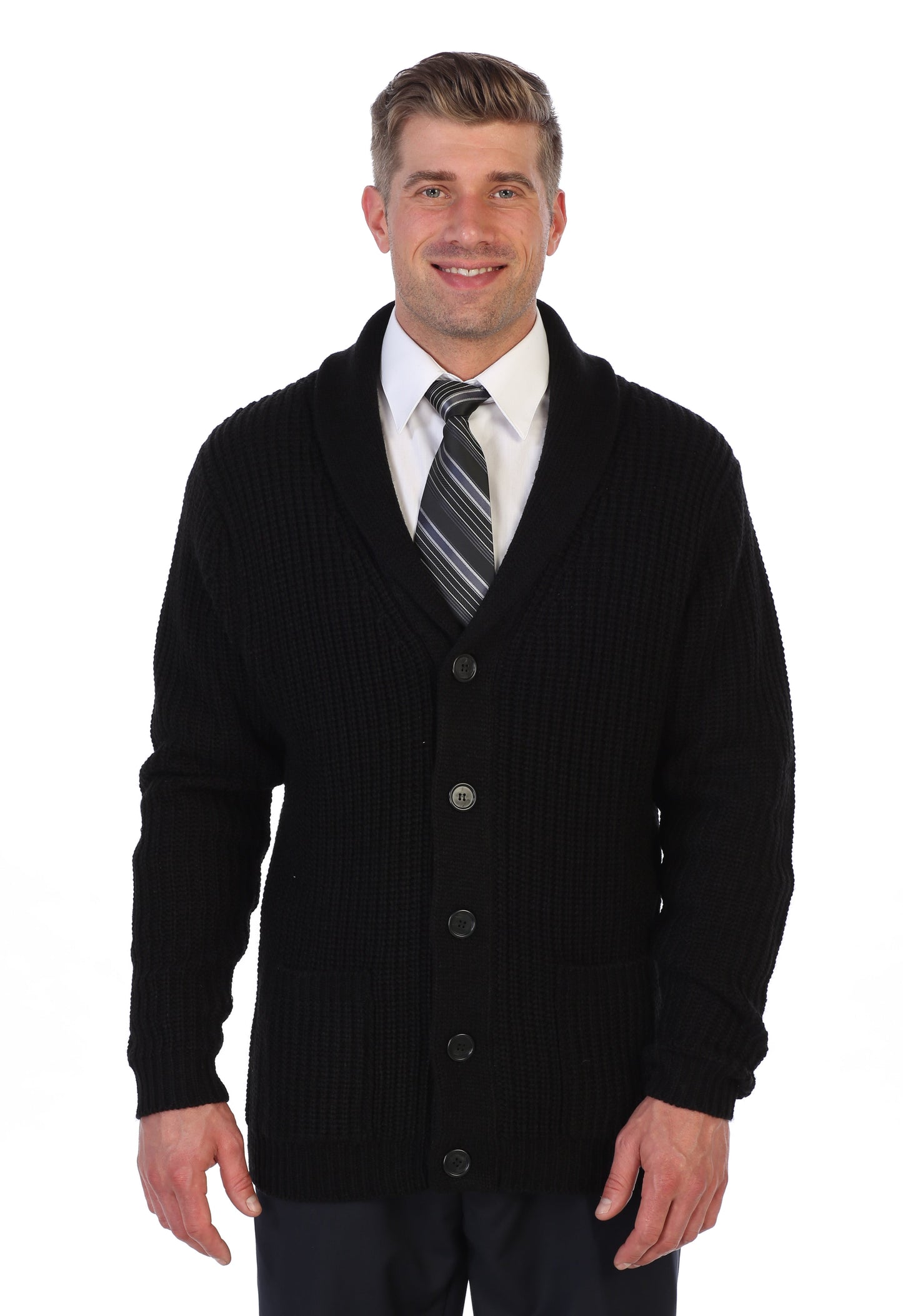 Men's Stockinette Knit Pattern Casual Sweater