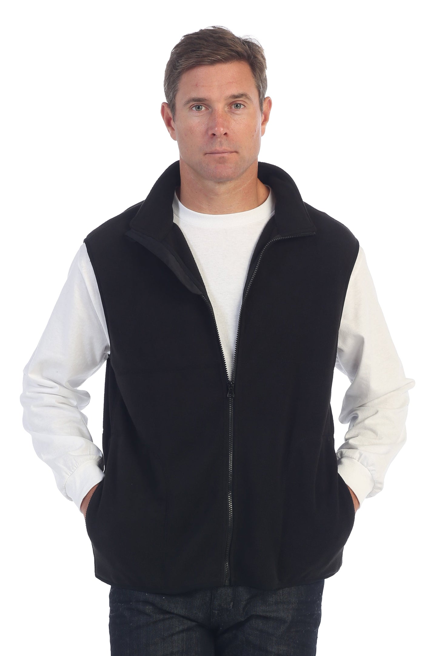 FV-903 Men's Full Zipper Polar Fleece Vest