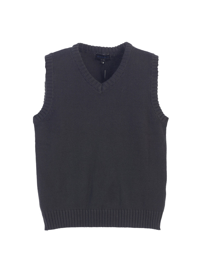 SW-871 CARDIGAN V-NECK SWEATER VEST - 6 COLORS - SIZE 2-18