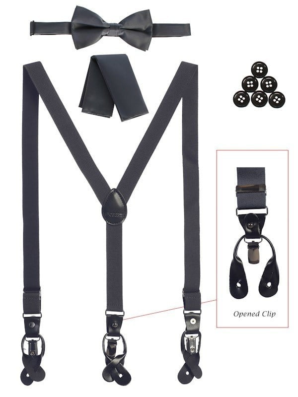 SUSK3 Y-back style Convertible Suspender - 7 COLORS - SIZE 8-18