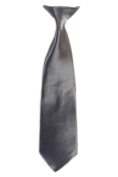 BOYS-SOLID-CLIP-TIE-19 COLORS-SIZE S (2-4) - M (5-7) - L (8-18)