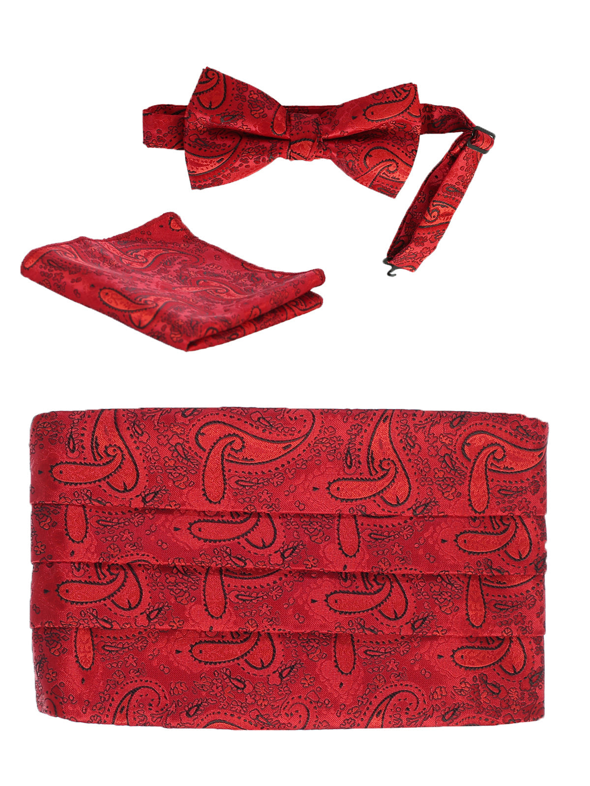 CM-93P MEN'S ADJUSTABLE PAISLEY CUMMERBUND SET