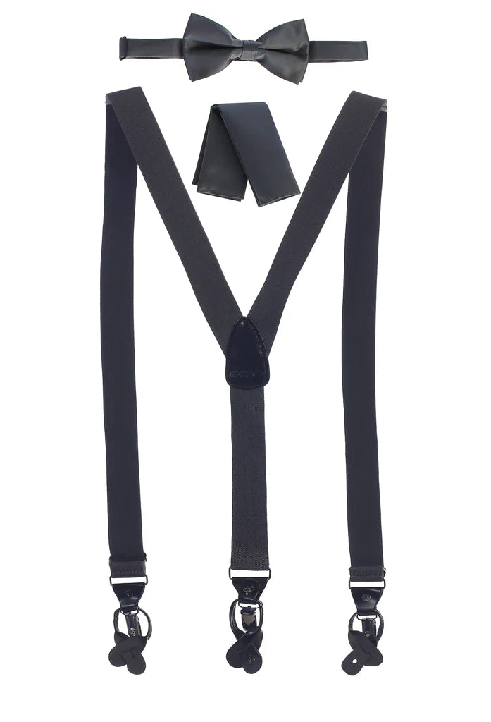 SUSM3 Men's Convertible Suspenders Set