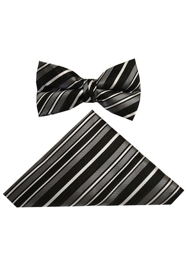 BOY-STRIPED-MIX-COLOR-BOWTIE-SIZE M&L-PACK 18 PC IN 1 PC EACH COLOR AND SIZE