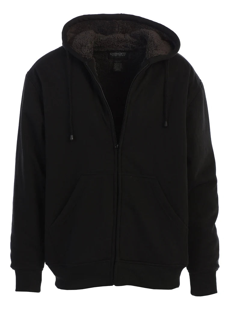 FH-96 Men's Heavyweight Sherpa Lined Fleece Hoodie Jacket PART-A