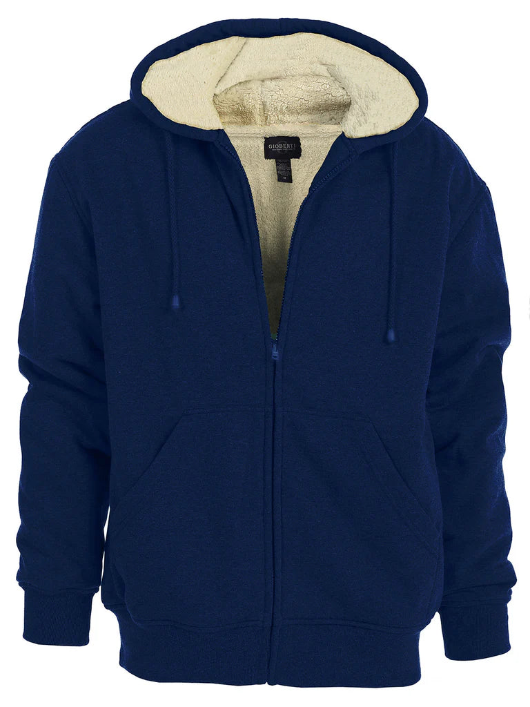 FH-96 Men's Heavyweight Sherpa Lined Fleece Hoodie Jacket PART-B