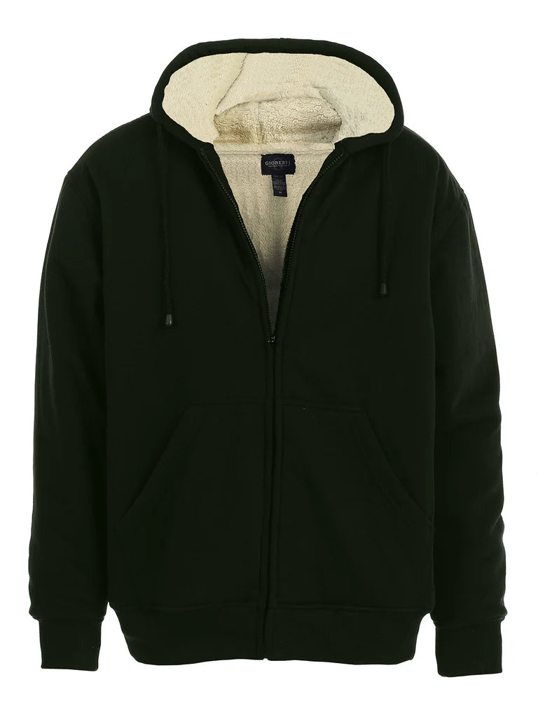FH-96 Men's Heavyweight Sherpa Lined Fleece Hoodie Jacket PART-B