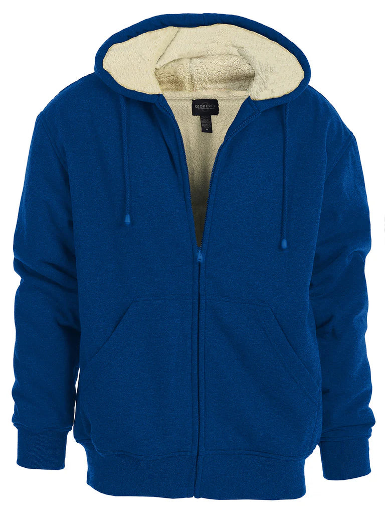 FH-96 Men's Heavyweight Sherpa Lined Fleece Hoodie Jacket PART-B