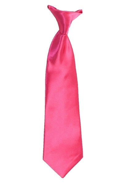 BOYS-SOLID-CLIP-TIE-19 COLORS-SIZE S (2-4) - M (5-7) - L (8-18)